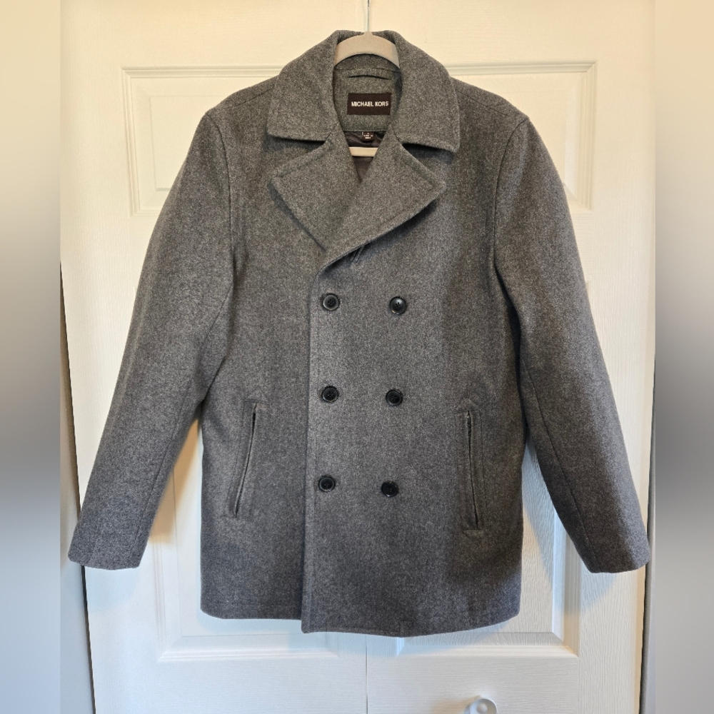 Michael Kors Gray Men's Peacoat Size S